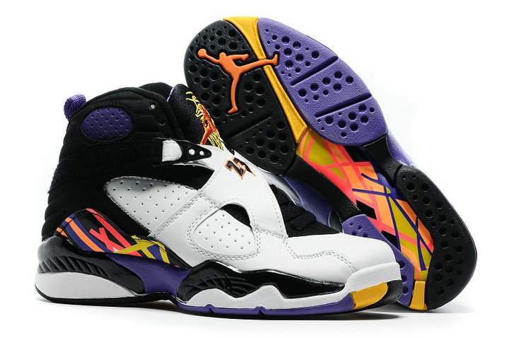 Air Jordan 8 Retro Bg (Gs) Three-Peat Blanc